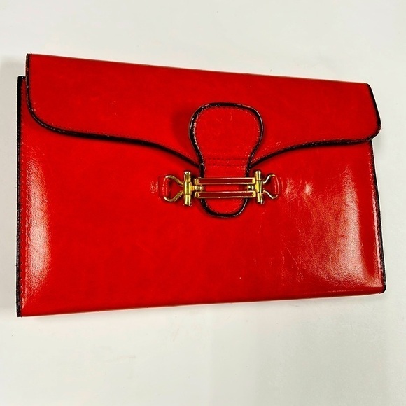 Griffon Red Leather Large Manicure Clutch Kit - Picture 1 of 7